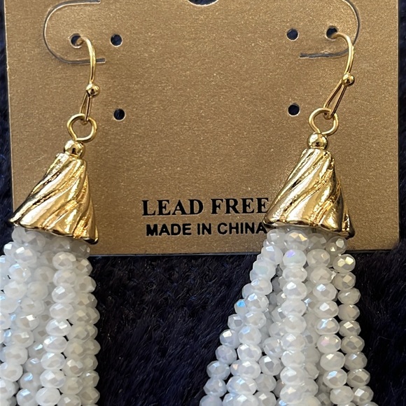 Natasha Iridescent Beads, Dangle Earrings - NWT - Picture 3 of 4